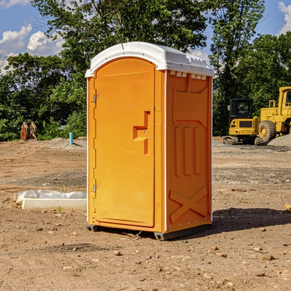 how often are the portable restrooms cleaned and serviced during a rental period in England